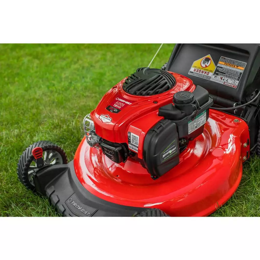 Troy-Bilt 21in. 140cc Briggs & Stratton Gas Push Lawn Mower with Rear bag and Mulching Kit Included - Image 3