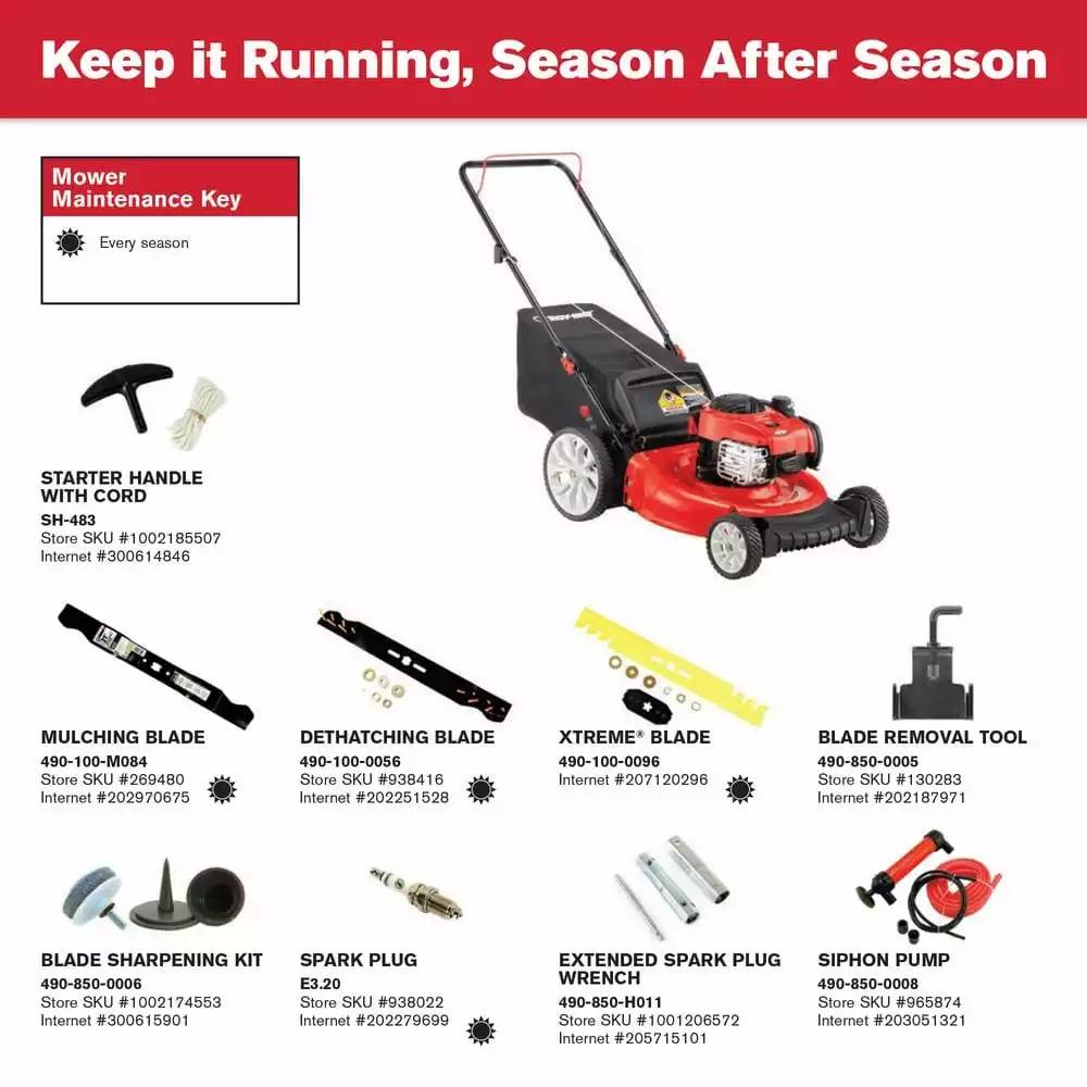 Troy-Bilt 21in. 140cc Briggs & Stratton Gas Push Lawn Mower with Rear bag and Mulching Kit Included - Image 4